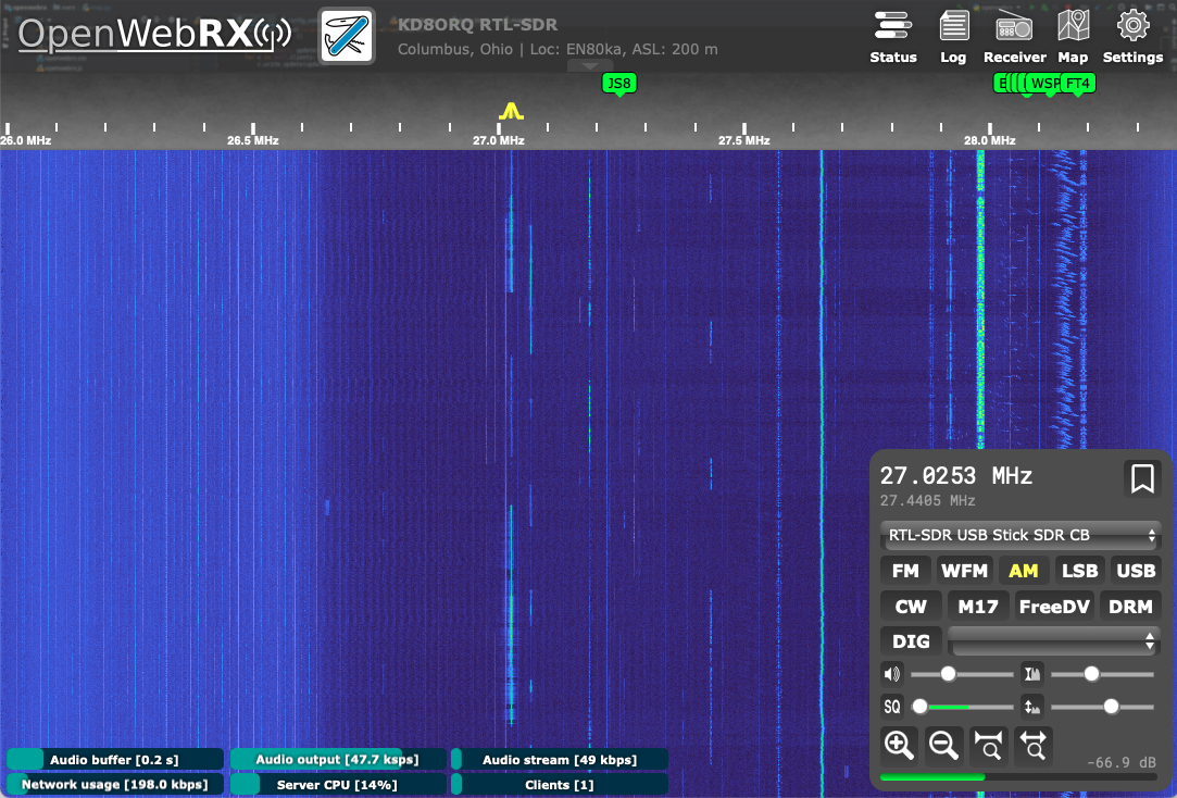 W6LVP Magloop on KiwiSDR